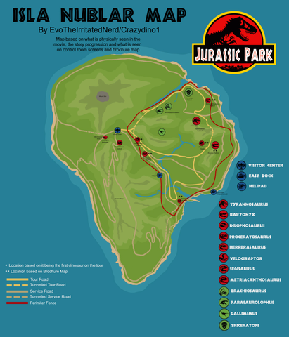 jurassic park isla nubar map