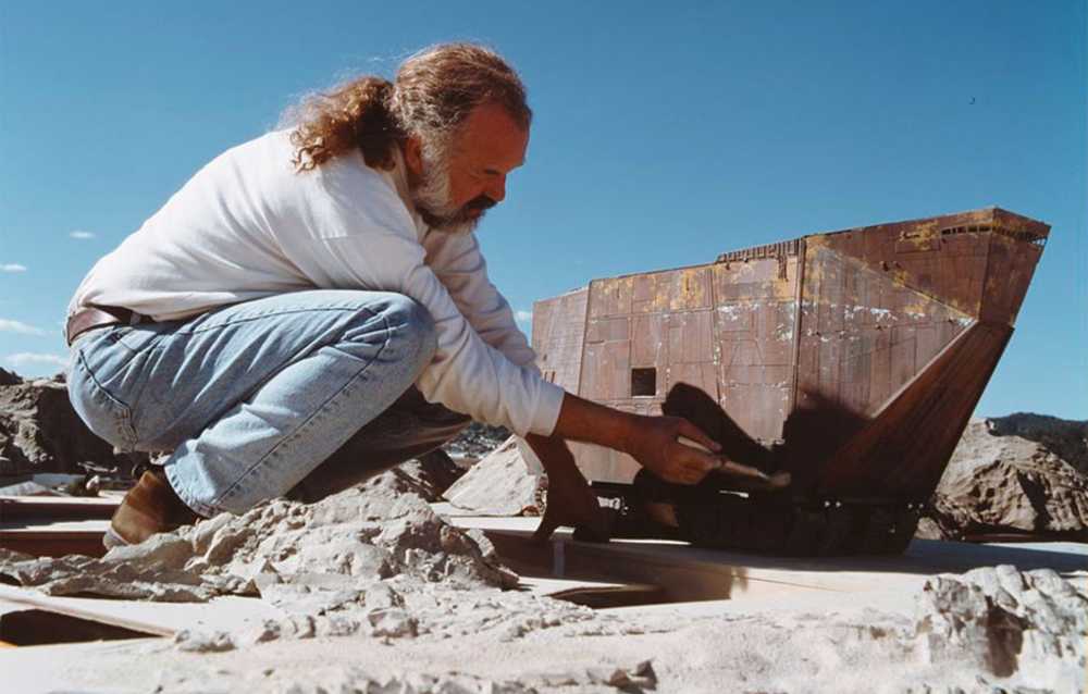 Miniature model of the Sandcrawler on Tatooine.